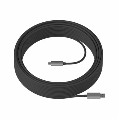 Καλώδιο USB A σε USB C Logitech 939-001802 Μαύρο 25 m