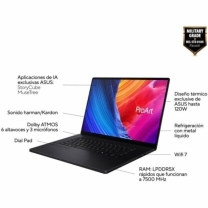 Laptop Asus ProArt P16 16" 32 GB RAM 1 TB SSD Nvidia Geforce RTX 4070 Ισπανικό Qwerty