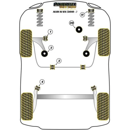 Silentblock Powerflex PFF85-1202 Πίσω Σασί