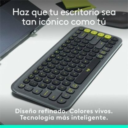 Ασύρματο Πληκτρολόγιο Logitech Γκρι Ισπανικό Qwerty QWERTY