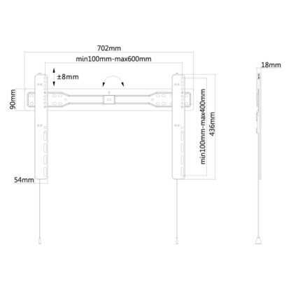 Βάση Τηλεόρασης Neomounts LED-W600BLACK 75" 37" 35 kg