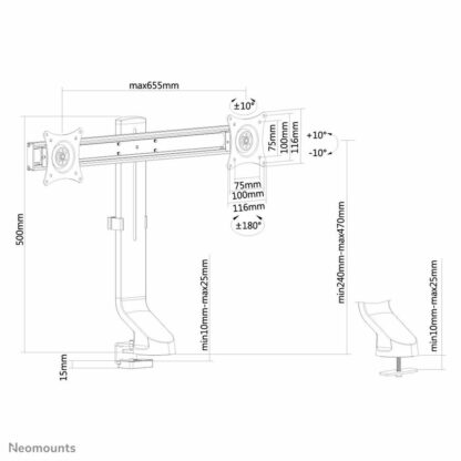 Επιτραπέζια Βάση για Οθόνη Neomounts FPMA-D860DBLACK