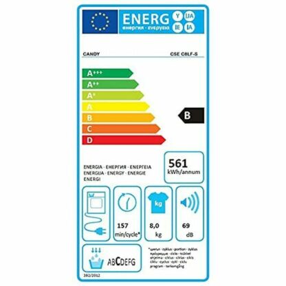 Συμπυκνωτικό στεγνωτήριο Candy CSE C8LF-S Λευκό 8 kg