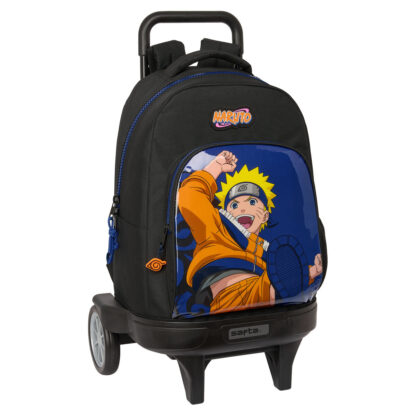 Σχολική Τσάντα με Ρόδες Naruto Ninja Μπλε Μαύρο 33 x 45 x 22 cm