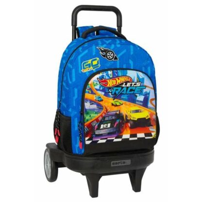 Σχολική Τσάντα Hot Wheels Let's race Μπλε Μαύρο 33 x 45 x 22 cm