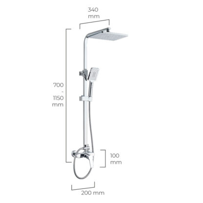 Στήλη ντους EDM 01144 Altea ABS Chrome