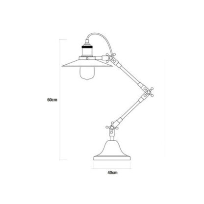 Flexo/επιτραπέζιο φωτιστικό EDM 32110 32110 Μέταλλο 60 W E27 40 - 80 cm