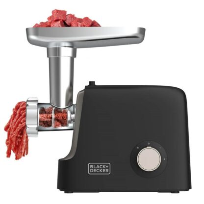 Black & Decker Black+Decker BXMMA2200E meat mincer (2200 W) - Μύλος για το Κρέας Μαύρο Ασημί Ανοξείδωτο ατσάλι Αλουμίνιο 2200 W