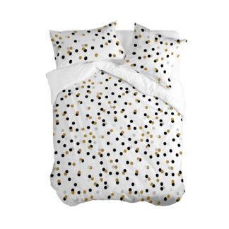 Κάλυψη παπλώματος HappyFriday Blanc Golden dots Πολύχρωμο 220 x 220 cm