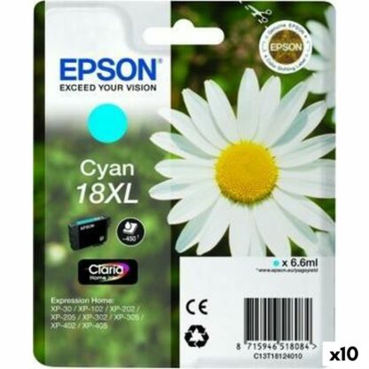 Αυθεντικό Φυσίγγιο μελάνης Epson Nº18XL Κυανό (x10) (1 μονάδα)