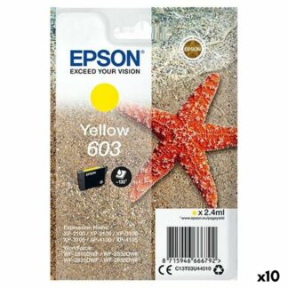 Αυθεντικό Φυσίγγιο μελάνης Epson XP-2100, 3100, 4100 / WF-2830DWF, 2850DW - Nº 603 Κυανό (x10)