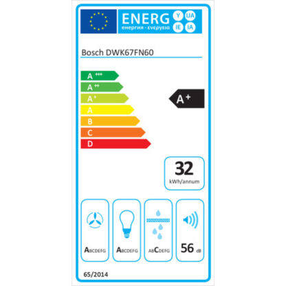 Συμβατικός Απορροφητήρας BOSCH DWK67FN60 Μαύρο