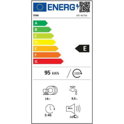 Πλυντήριο πιάτων Teka DFI46710 60 cm Λευκό Ενσωματωμένο