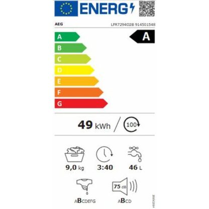 Πλυντήριο ρούχων AEG LFR7294O2B 60 cm 1400 rpm 9 kg