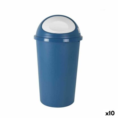 Κάδος για τα Σκουπίδια Tontarelli Big hoop Μπλε Λευκό 50 L (x10)