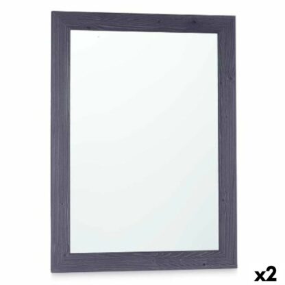 Τοίχο καθρέφτη 82715 Μπλε 60 x 80 cm Ξύλο MDF Ορθογώνιο (x2)