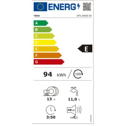 Πλυντήριο πιάτων Teka DFS26650SS 60 cm