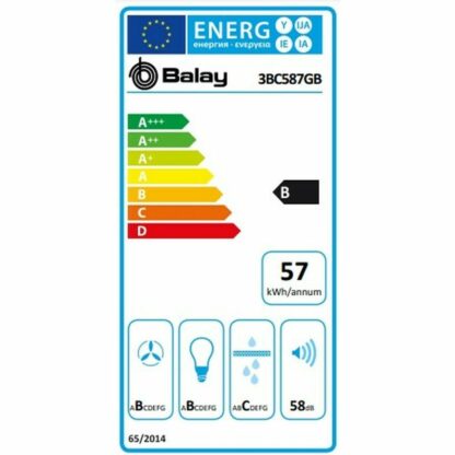 Συμβατικός Απορροφητήρας Balay 80 cm 680 m3/h Touch Control 56 dB Λευκό