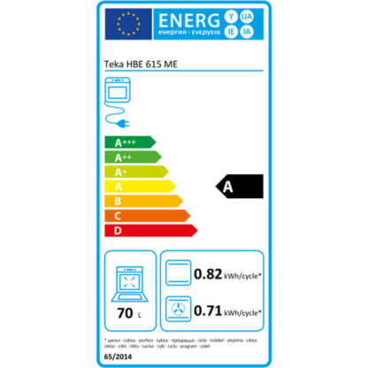 Φούρνος Πολλαπλών Χρήσεων Teka HBE 615 ME 2615 W 71 L