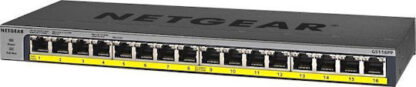 NetGear GS116PP Unmanaged L2 PoE+ Switch με 16 Θύρες Gigabit (1Gbps) Ethernet
