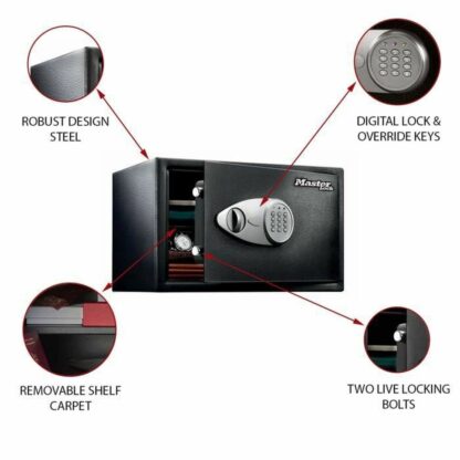 Θυρίδα ασφαλείας Master Lock Μαύρο Μαύρο/Γκρι Χάλυβας