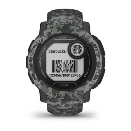 Smartwatch GARMIN Instinct 2 Camo Edition Σκούρο γκρίζο 0,9" Μαύρο Γραφίτης