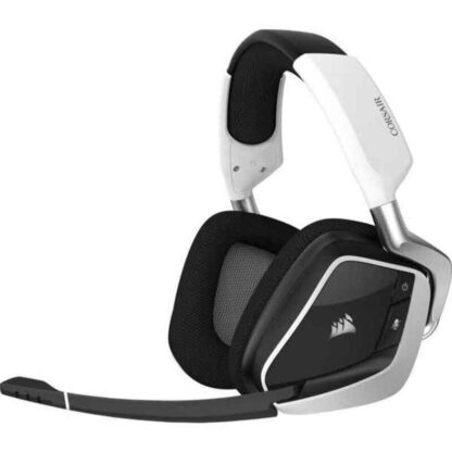 Bluetooth Ακουστικά με Μικρόφωνο Corsair VOID RGB ELITE Wireless Λευκό Μαύρο/Λευκό