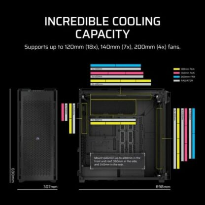 Κουτί Μέσος Πύργος ATX Corsair Μαύρο