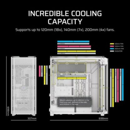 Κουτί Μέσος Πύργος ATX Corsair Λευκό