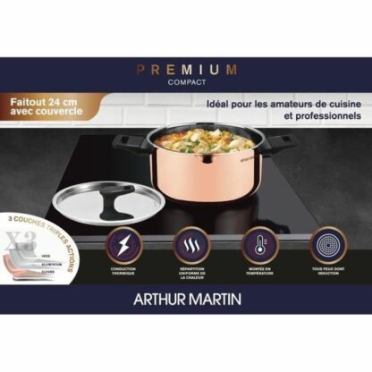 Κατσαρόλα Arthur Martin AM945GT Γκρι Ø 24 cm 2,4 L