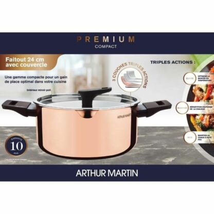 Κατσαρόλα Arthur Martin AM945GT Γκρι Ø 24 cm 2,4 L