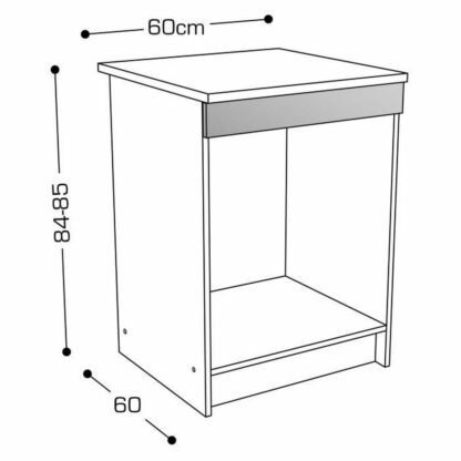 Βοηθητικό Έπιπλο Γκρι 60 x 60 x 85 cm