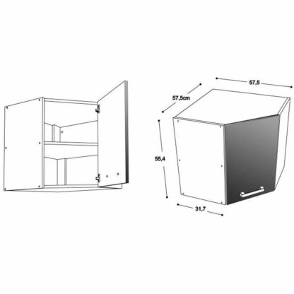 Ντουλάπι κουζίνας START Λευκό 57,5 x 57,5 x 55,4 cm