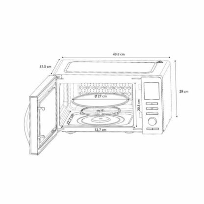 Φούρνος Μικροκυμάτων με Γκριλ Continental Edison 900 w 25 L Ασημί 900 W 25 L