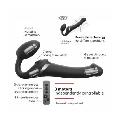 Φαλλός Multi Orgasm Remote Controlled Strap-on-me 6017357 Μαύρο