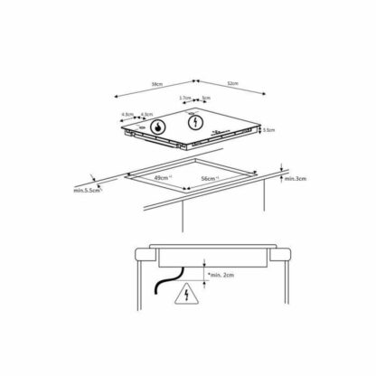 Επαγωγική Πλάκα Continental Edison 1 flex zone CETI4ZFLEXB1 2000 W