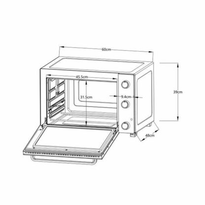 Μίνι Ηλεκτρικός Φούρνος Continental Edison CEMF60B3