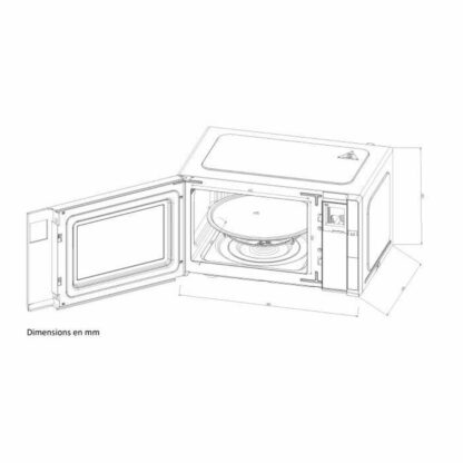 φούρνο μικροκυμάτων Continental Edison CEMO23B Μαύρο noir 1280 W 23 L