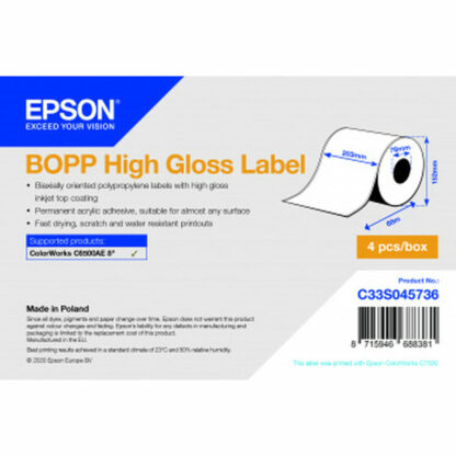 Ετικέτες για Εκτυπωτή Epson C33S045736 Φωτεινό Ø 70 mm (4 Μονάδες)