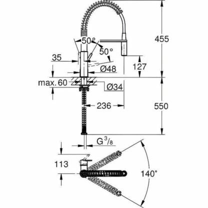 Μονή λαβή βρύση Grohe Professional 30361000