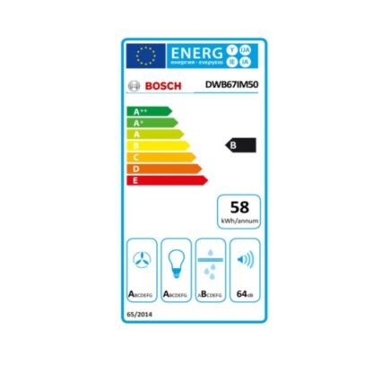 Συμβατικός Απορροφητήρας BOSCH DWB67IM50 60 cm 720 m3/h 52 dB 250W Χάλυβας B