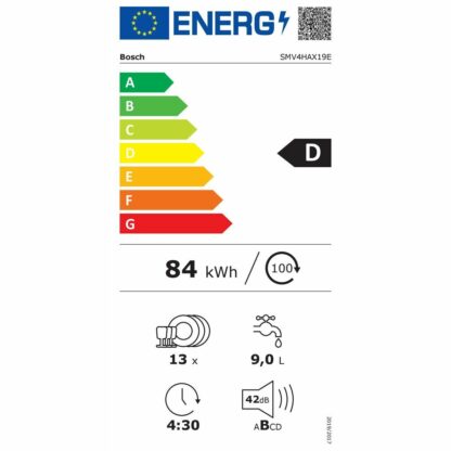 Πλυντήριο πιάτων BOSCH SMV4HAX19E Λευκό