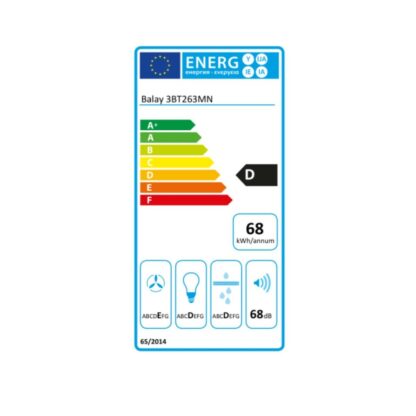 Συμβατικός Απορροφητήρας Balay 3BT263MN 370 m3/h 54 dB 146W Μαύρο