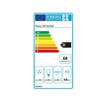 Συμβατικός Απορροφητήρας Balay 60 cm 360 m3/h 68 dB 146W Λευκό Χάλυβας