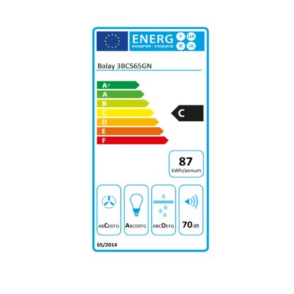 Συμβατικός Απορροφητήρας Balay 3BC565GN 60 cm 530 m3/h 216 W C Μαύρο