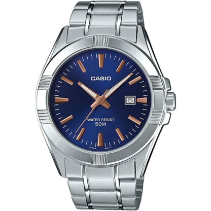 Ανδρικά Ρολόγια Casio Μπλε Ασημί (Ø 43,5 mm)