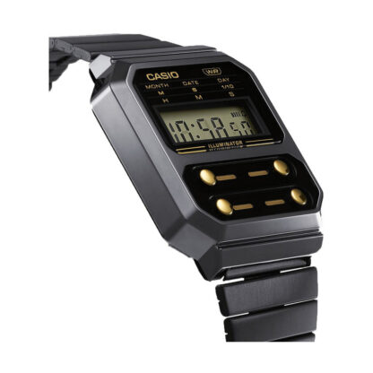 Unisex Ρολόγια Casio F100 - GUN METAL / GOLD Μαύρο