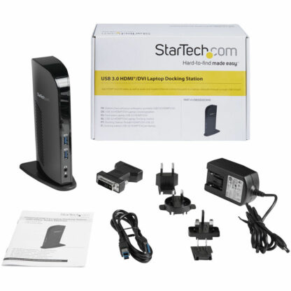 USB Hub Startech USB3SDOCKHD Μαύρο 20 W