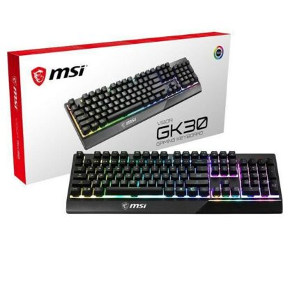 Πληκτρολόγιο MSI Vigor GK30 Μαύρο AZERTY