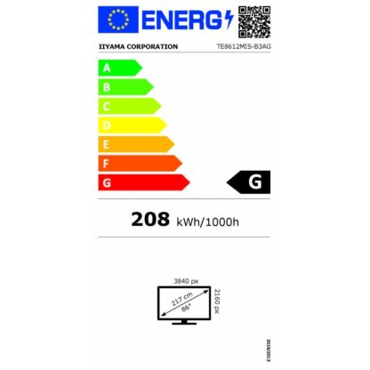 Οθόνη Iiyama TE8612MIS-B3AG 86" 4K Ultra HD